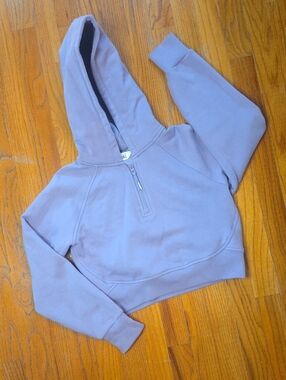 Athleta Girl All Day Half Zip Hoodie M/8-10 Lavender
